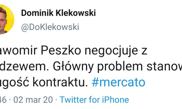 HIT TRANSFEROWY z udziałem Sławomira Peszki CORAZ BLIŻEJ